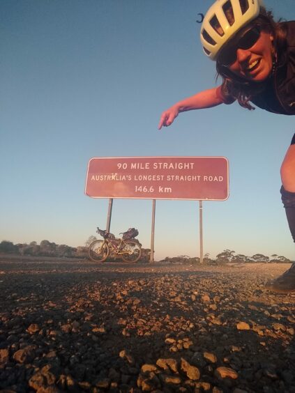 Jenny on Australia’s longest road