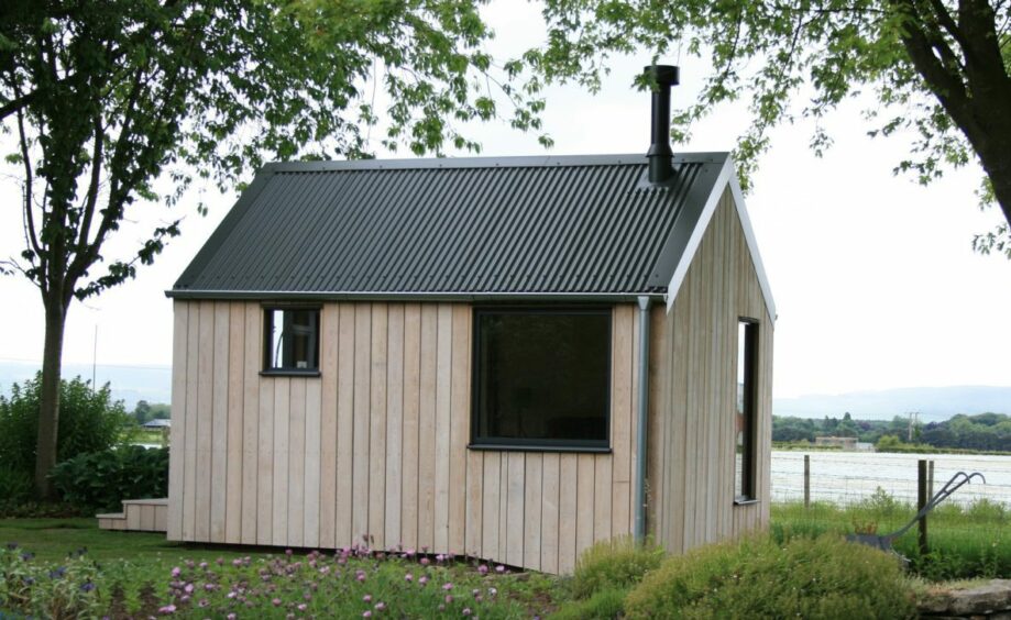 Cabin Scotland cabin installed as part of garden makeover