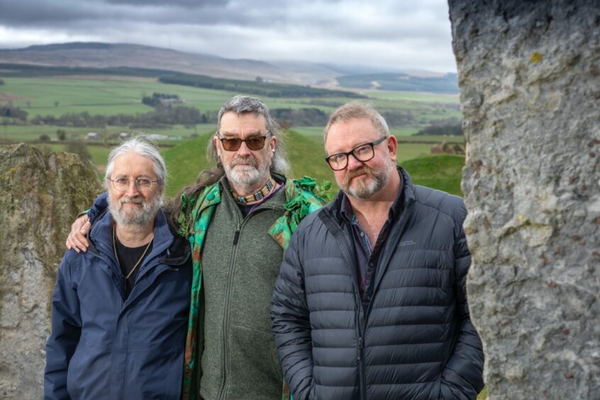 Professor Graham Harvey, Gordon MacLellan and Professor Stephen Peake at Crawick