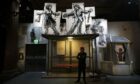 Original stencils on display at the new show by street artist Banksy at Glasgow's GoMA