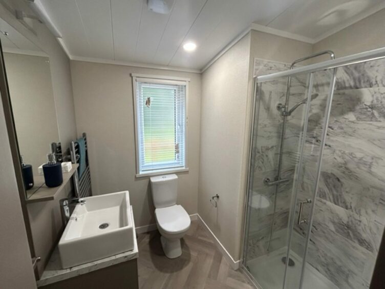 Bathroom in Craigtoun Meadows lodge