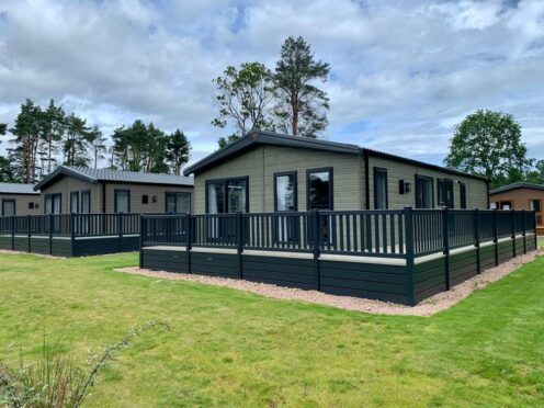 A holiday lodge at Craigtoun Meadows