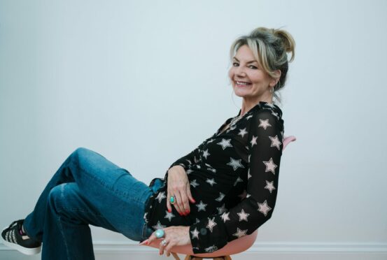 Comedian Jo Caulfield, at her home in Edinburgh.