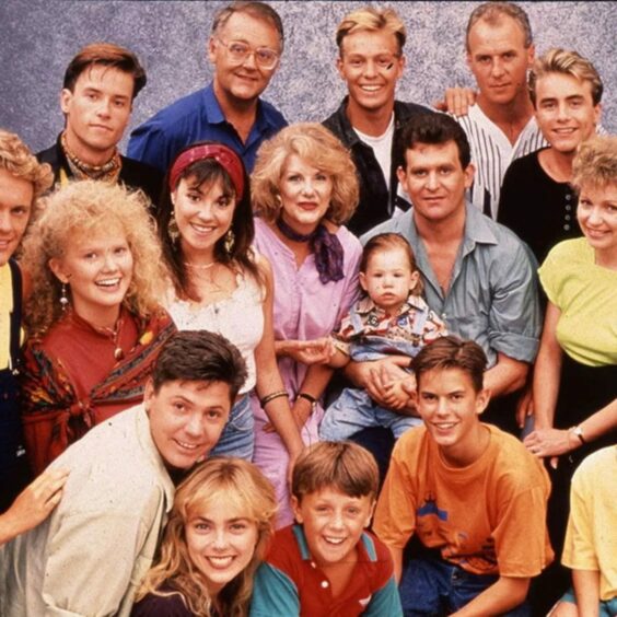 A cast picture from the 1980s.