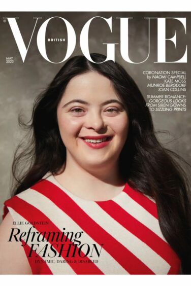 Ellie Goldstein on the cover of Vogue.