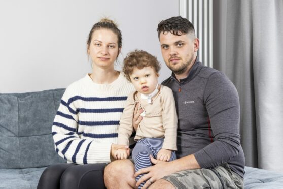 Max and Kasia with son Troy, who requires round-the-clock care.