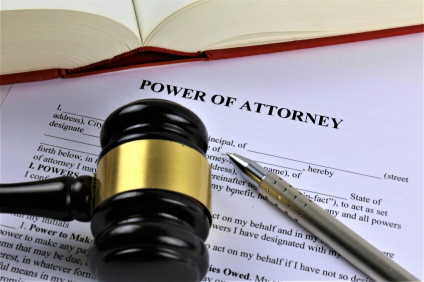A legal Power of Attorney document.