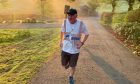 Scott Cunningham on an early morning training run, preparing for his epic 56-mile challenge – 30 years after losing his sight and one year after a heart attack.
