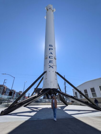 Zoe at one of the launch sites.