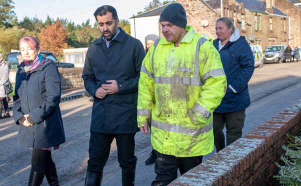 Humza Yousaf chats to Euan Clark. Image: Kim Cessford / DC Thomson