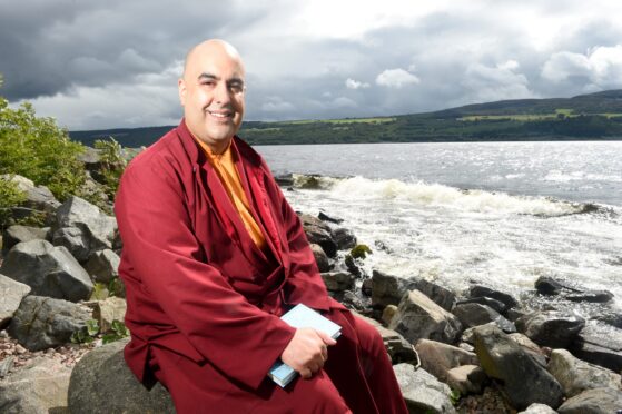 Gelong Thubten at the Clansman Hotel on the shores of Loch Ness where much of the first book, A Monk’s Guide To Happiness, was written.