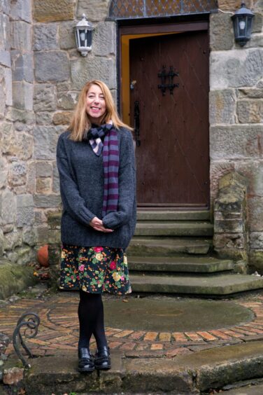Author Jenny Colgan at her 20th-Century castle home in Fife.