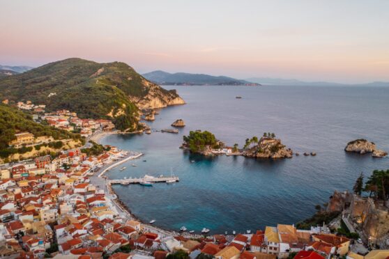 An aerial view of Parga Beach Resort