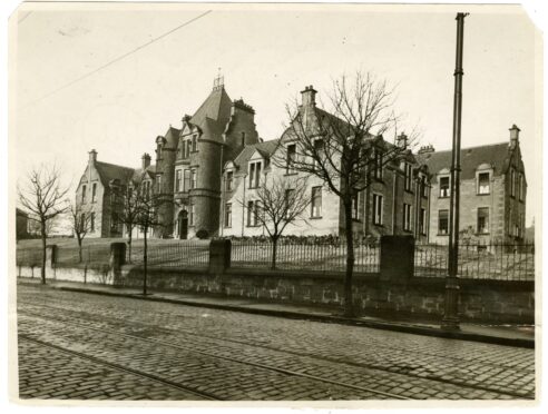 View of the front of Balgay Girls' Industrial School, Dundee, 18 January 1932. Image: DC Thomson
