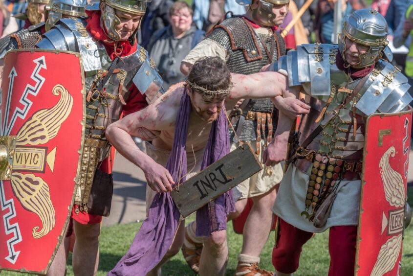 Edinburgh's passion play takes place in Princes St Gardens every year.