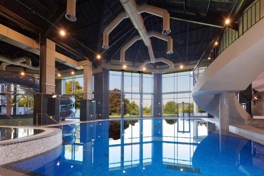 Swimming pool in the Cameron Leisure Club.