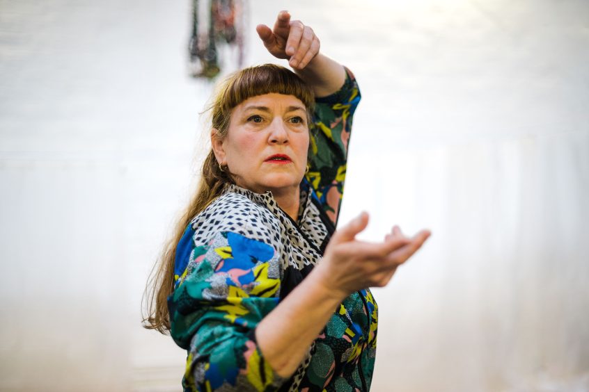 Co-creator and artist Natasha Gilmore in rehearsals for Barrowland Ballet's Chunky Jewellery.