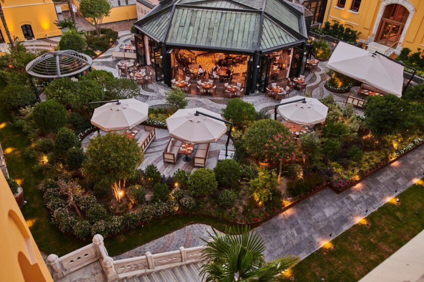 The restaurant and garden at the hotel chain’s Sultanahmet site.