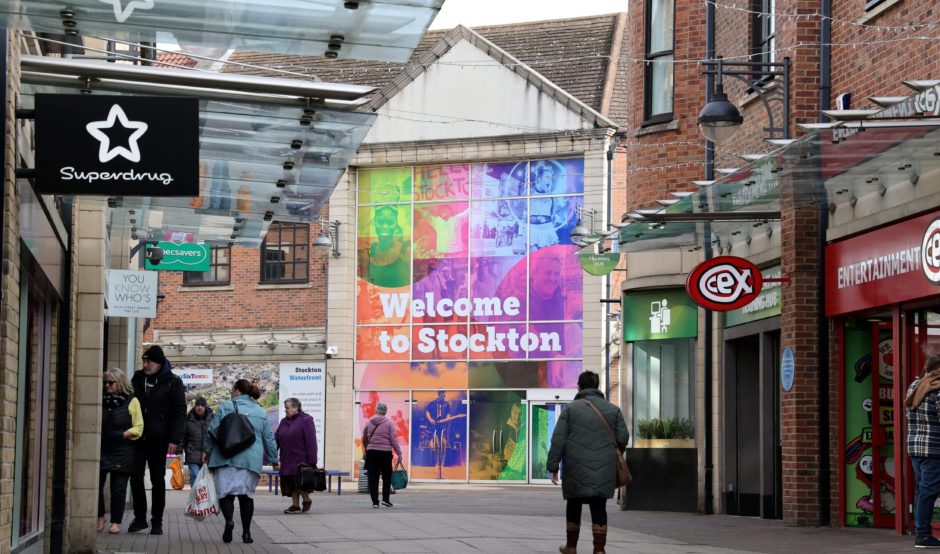 Stockton-on-Tees town centre.