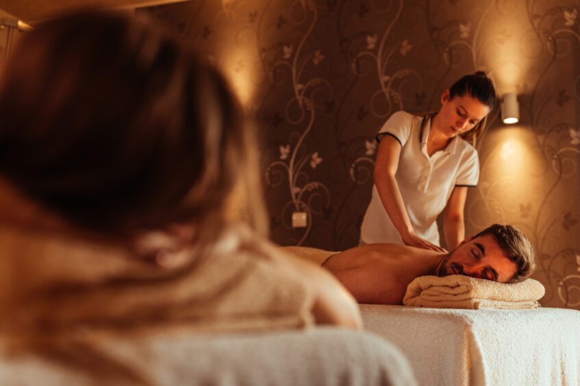 A massage at the Sequoia Spa.