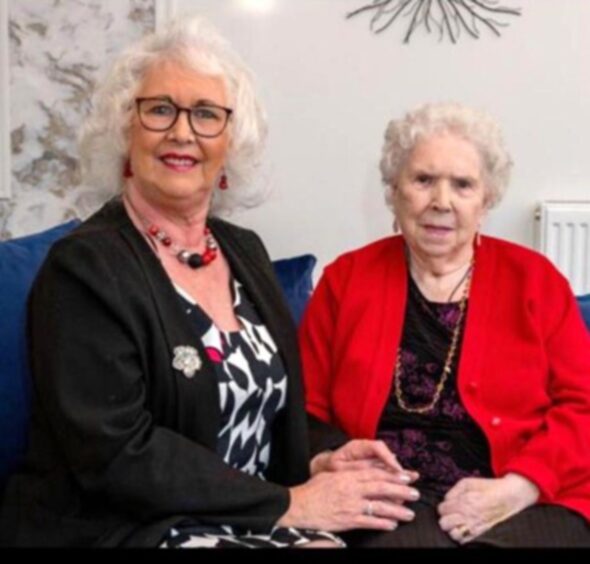 Mary Calveley, left, with her mother, May McNee, who is a resident at McClymont House.