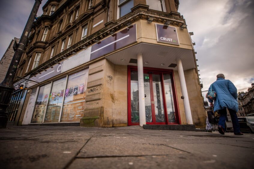 An empty unit at Nethergate, Dundee.