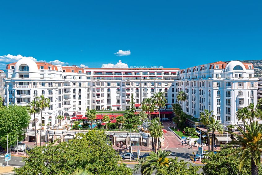 The grand Barrière Le Majestic Hotel in Cannes.