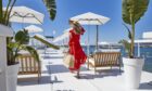 The beach club-style restaurant at Barrière Le Majestic.