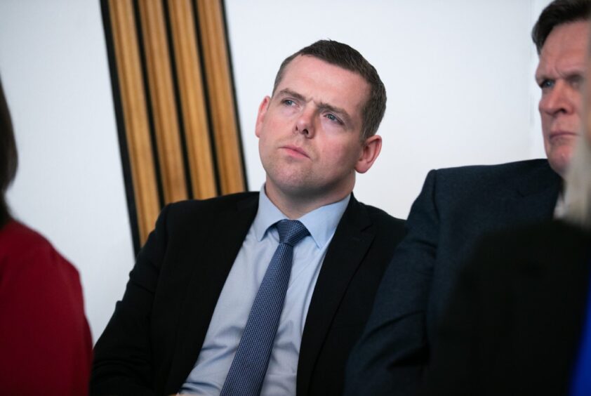 Douglas Ross MSP at the meeting.