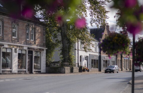 The pretty village of Beauly in the Highlands;