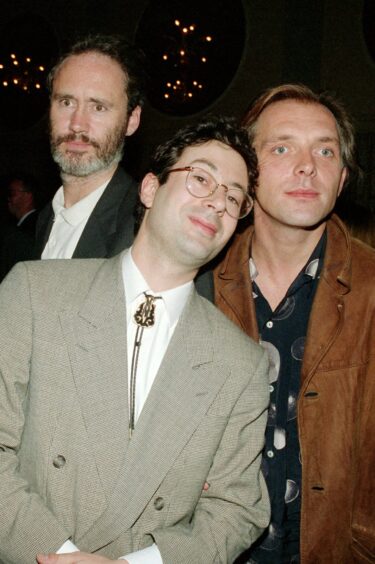 Ben Elton with his great friend, the late Rik Mayall, right, and Nigel Planer from The Young Ones.