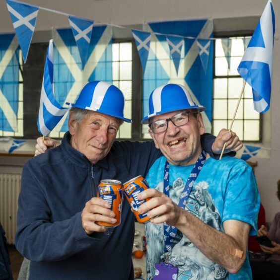 Stan and Billy at an event at Asda Maryhill in Glasgow.