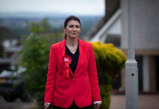 Scottish Labour candidate Imogen Walker on the campaign trail in Hamilton. Image: DC Thomson