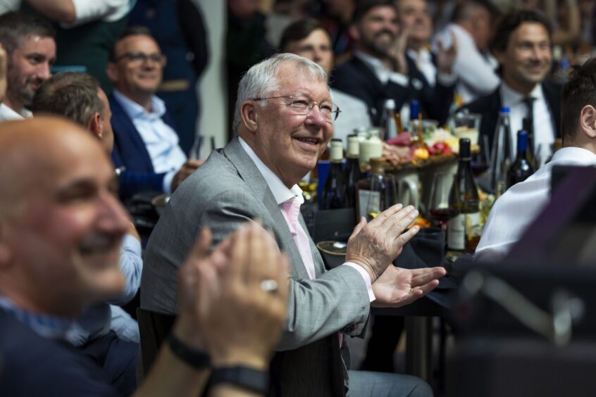 Sir Alex enjoys his evening.