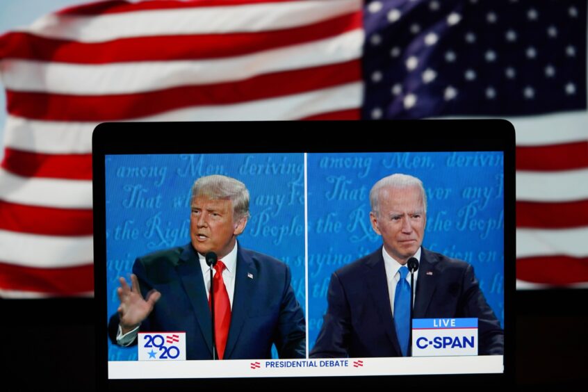 Donald Trump and US President Joe Biden during the now-famous debate.