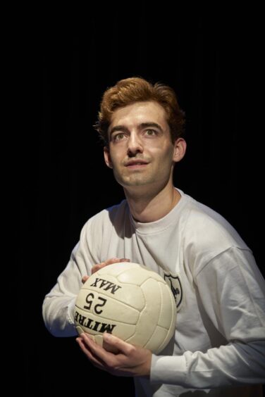 Cal Newman as John in play about the late footballer.