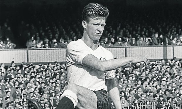 John White during an FA Cup game against Burnley in 1961