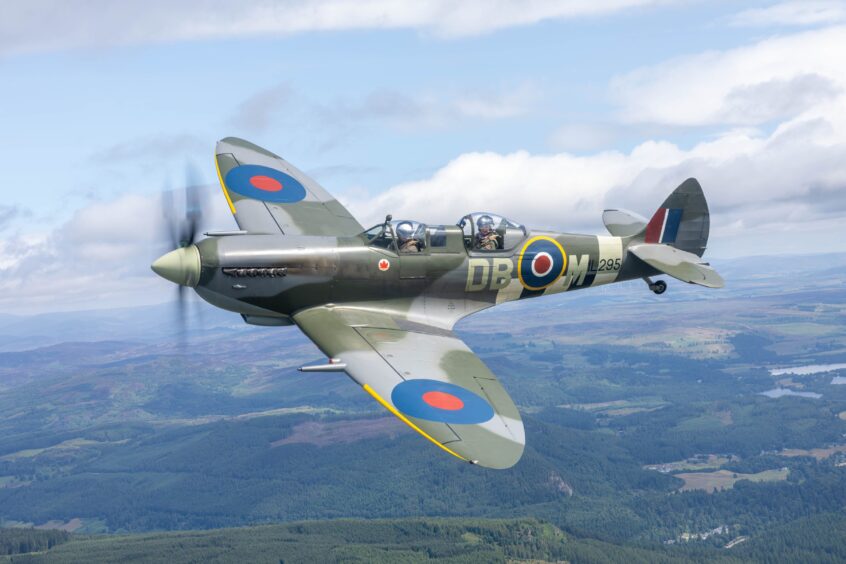 A Spitfire in flight.