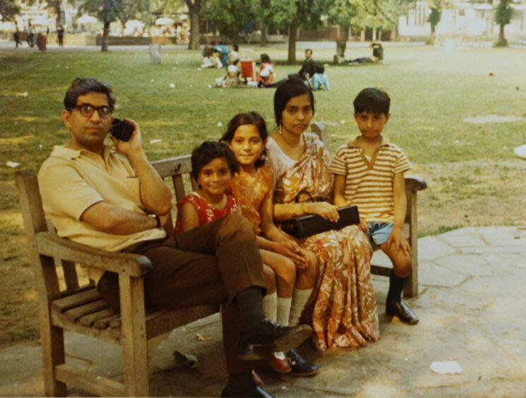 Lubna Kerr as a youngster with her family.