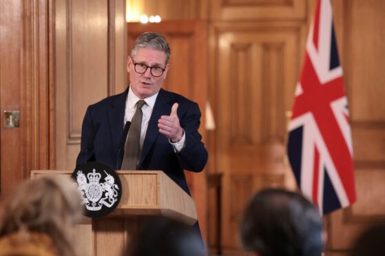 Prime Minister Sir Keir Starmer speaks during a press conference after his first Cabinet meeting. Image: PA