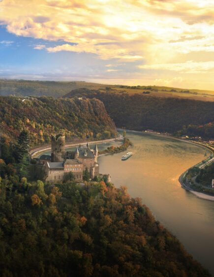 Katz Castle along the Rhine River Valley.