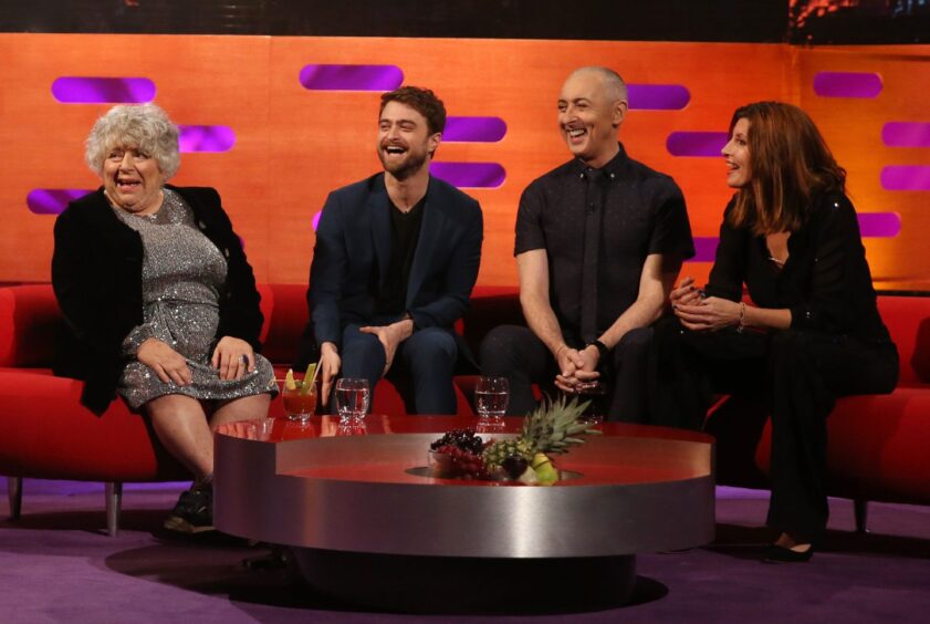 Miriam among the stars on Graham Norton's couch.