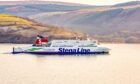 Stena Line Superfast sails into port.