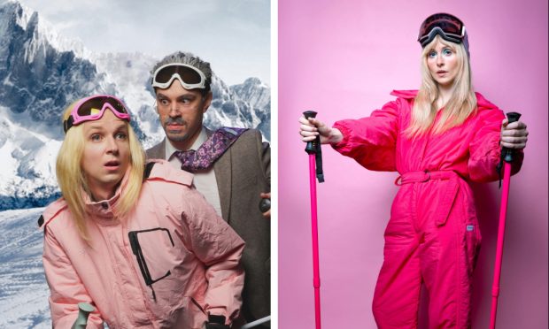 Diana Vickers stars as Gwyneth Paltrow in I Wish You Well, right, while Linus Karp plays the actress in Gwyneth Goes Skiing and Joseph Martin is Terry Sanderson, left.