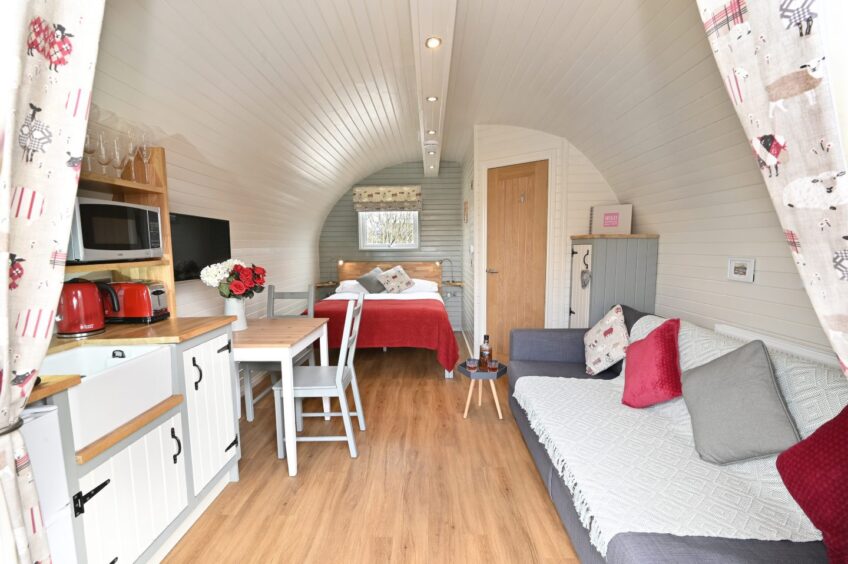 A pod at Ardgay Glamping