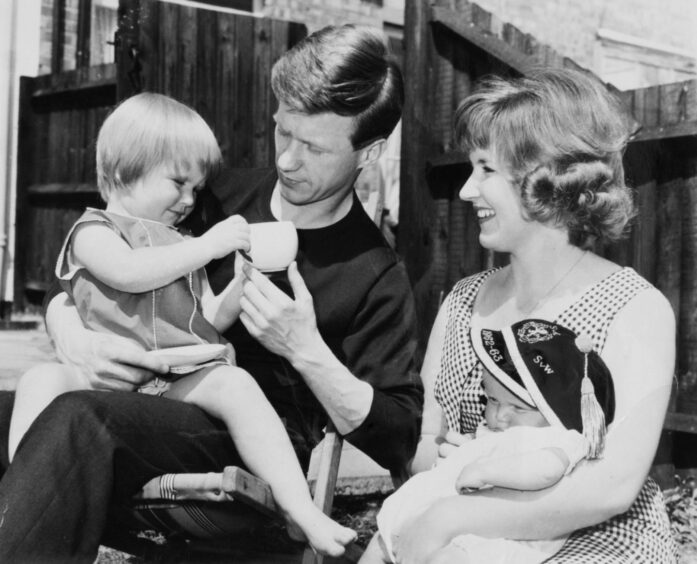 John with wife Sandra, daughter Mandy and the infant Rob.