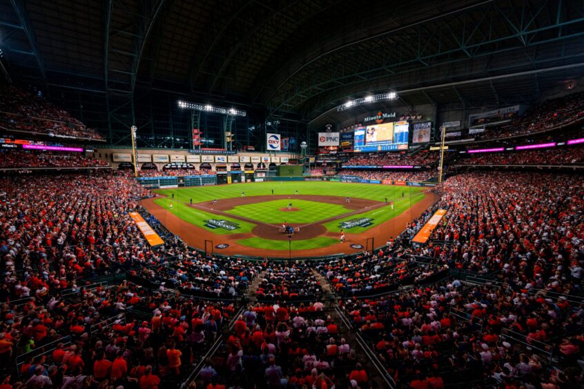 Ladies night at a Houston Astros baseball.