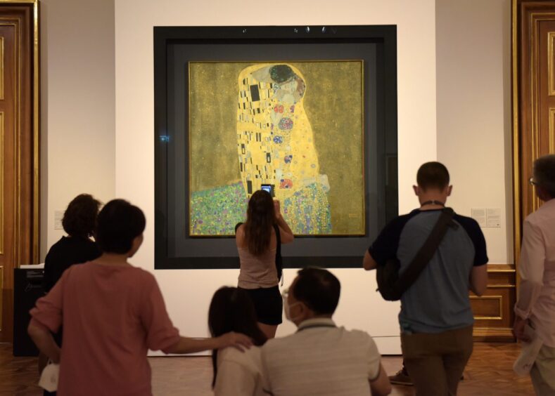 The Kiss by Gustav Klimt was even more stunning in real life.