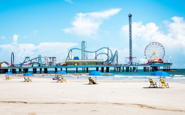 The Pleasure Pier amusement park on Galveston Island.