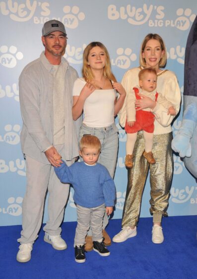 Katherine Ryan and Bobby Kootstra with their children.